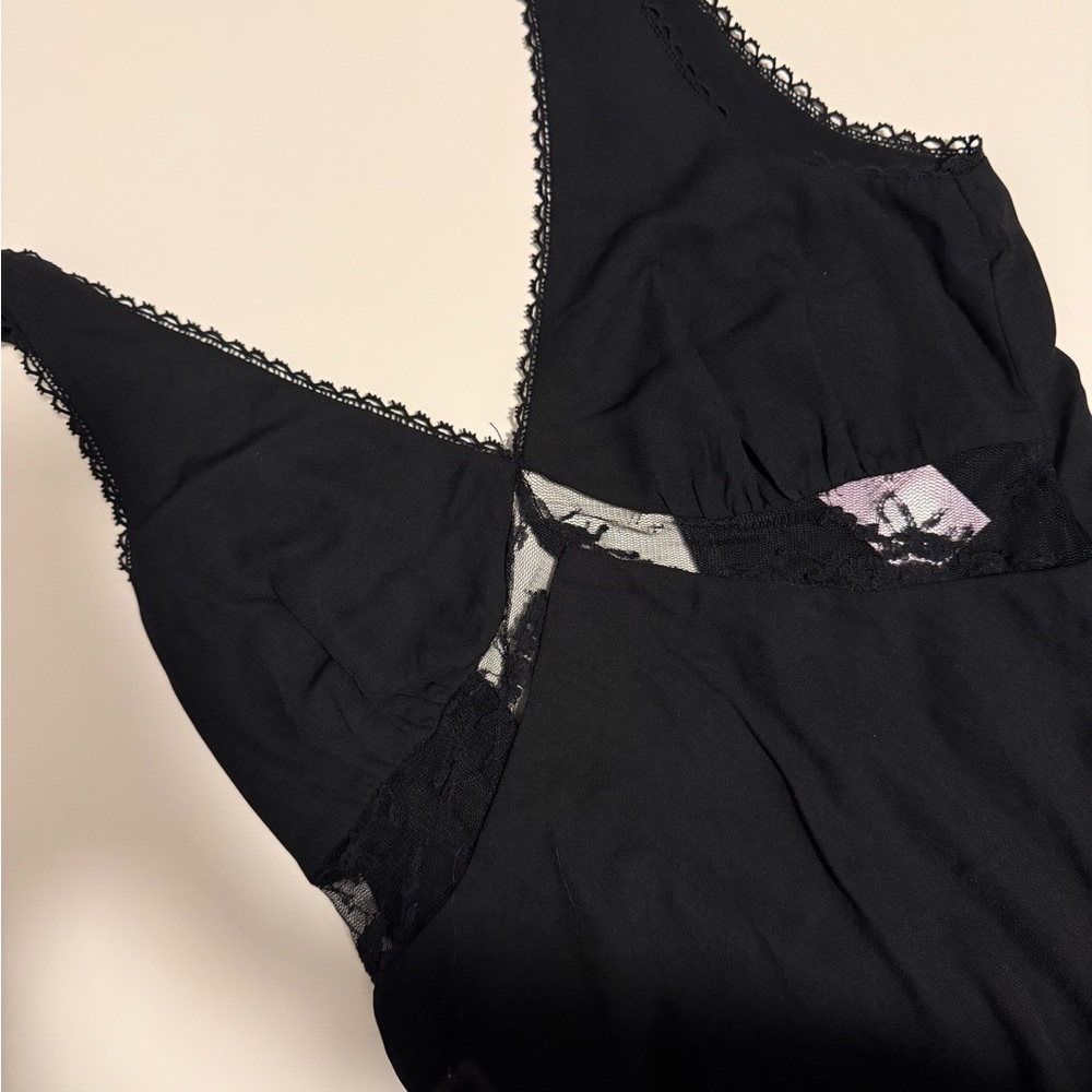 a new day Black Lace Detail dress NWT